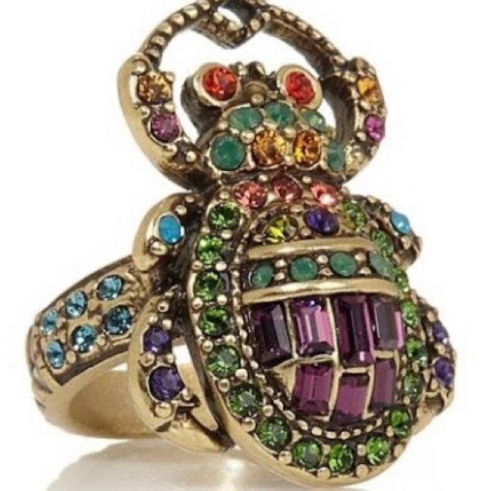 Heidi Daus Multicolor Beetle Ring